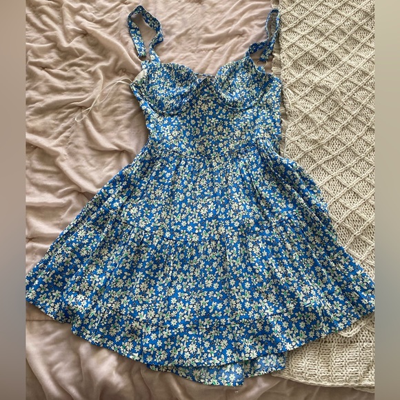 sky to the moon blue flower dress 💙 - Picture 1 of 6